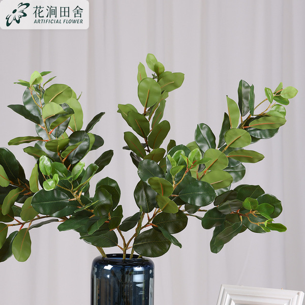 Simulated green plants feel piano banyan leaves New Chinese style…