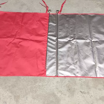 Aluminum Alloy Iron Frame Folding, Avtomobil yan çətirləri - red-300d-encrypted-waterproof-sunscreen-oxford-cloth-cloth-width-1m-length-2m-with-three-poles