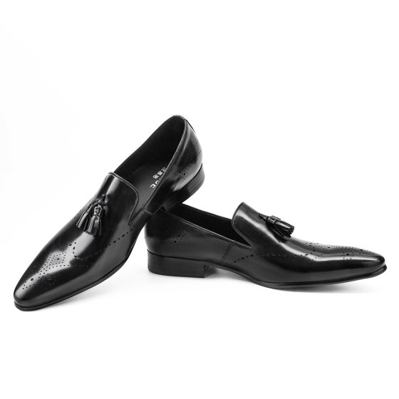 Spring and Summer new men's formal shoes tassel slip-on business leather shoes pointed leather shoes men's online shop agent
