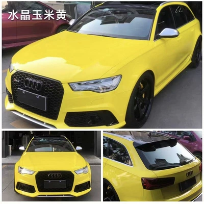 Auto Color Change Film: Change Film Pet Crystal Nardo - pet-crystal-corn-yellow-double-layer-white-label-flawless-152m-17m