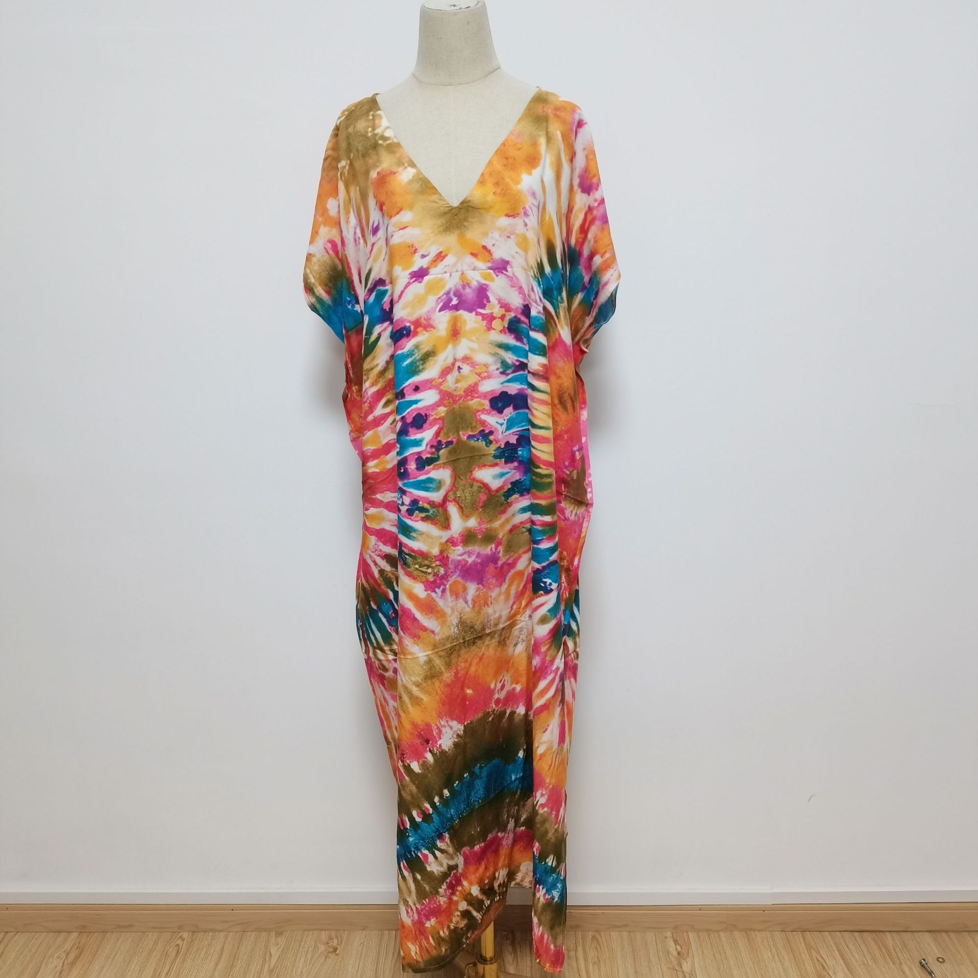 Cruzadas de Europa y América floreciente playa blusa ocio vacaciones vestido bikini protección solar camisa traje de baño desgaste exterior Z510-1