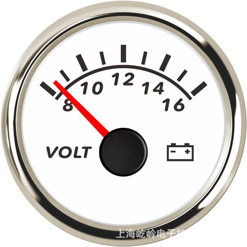 52mm指针电压表8-16V/16-32V 数显8-32V电压力表汽车轮船改装通用