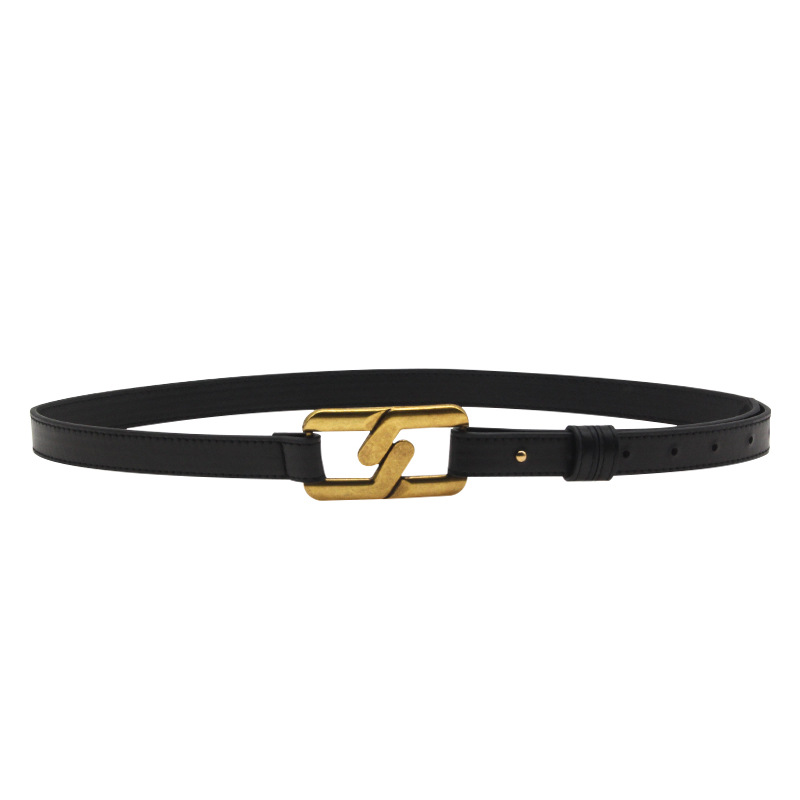2023 novo cinto de venda quente retro fivela octogonal couro do plutônio cintura decoração cinto fino elegante e elegante menina cinto_voghion.com