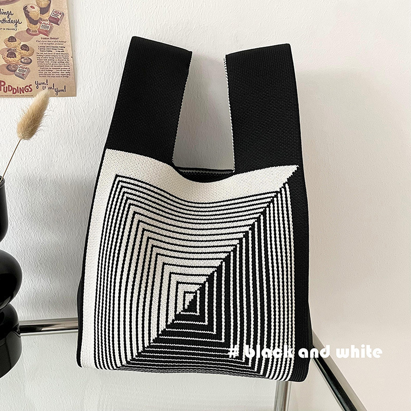 Bolsos, diseño de nicho femenino, bolso de punto personalizado, bolso tejido de un solo hombro de punto de todo fósforo, bolso de mano, bolso de mano