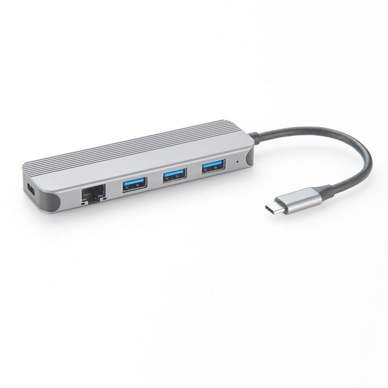 Type-C Docking Station Projection Screen Gigabit Network Port Card Reader Usb3.0 Suitable for MacBook Air2025 Huawei Alliance