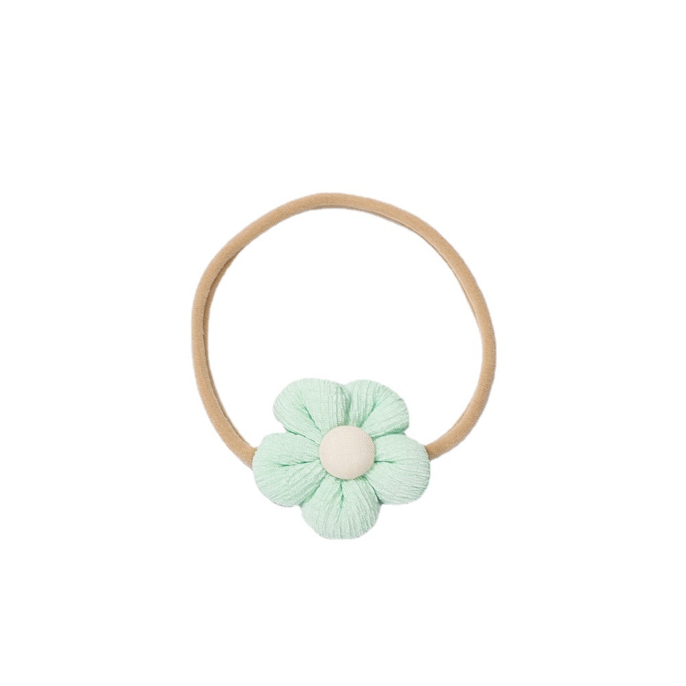 Accessori per capelli per bambini estivi europei e americani transfrontalieri, fascia elastica per capelli per bambini, fascia per capelli con fiori carini intrecciata a mano_voghion.com