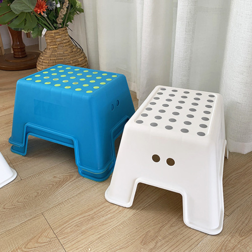 Plastic stool dining table stool shoe changing stool children's low stool bathroom stool square stool fashionable small bench a non-slip stool