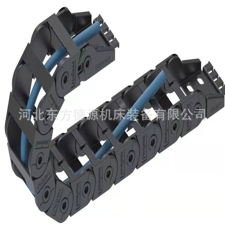 供应起重机械电缆穿线塑料拖链 加强型桥式塑料拖链实体工厂直供