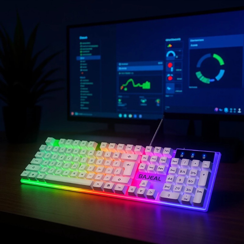 BAJEAL K35 电脑游戏USB机械键盘 高键程按键 全键无冲突 LOL利器