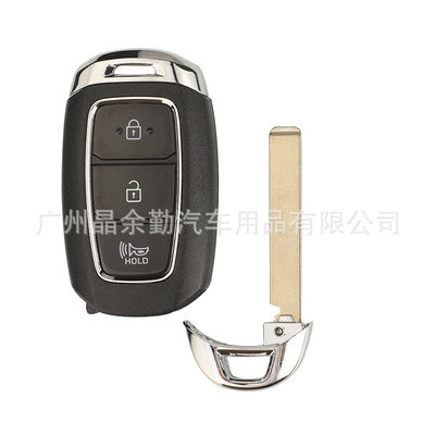Suitable for 3/4/5 Key Hyundai Veloster Santa Fe Elantra Kona Smart Card Key Replacement Shell Without Battery Holder (Car Keys) - 3-keys-speaker