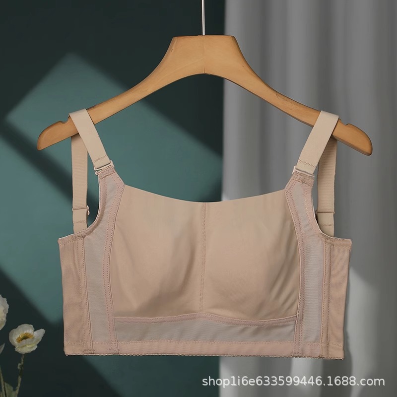 속옷 여성의 큰 가슴 빛나는 얇은 풀 컵 풀 랩 토끼 귀 안티 범프 스틸 링 여름 초박형 브라