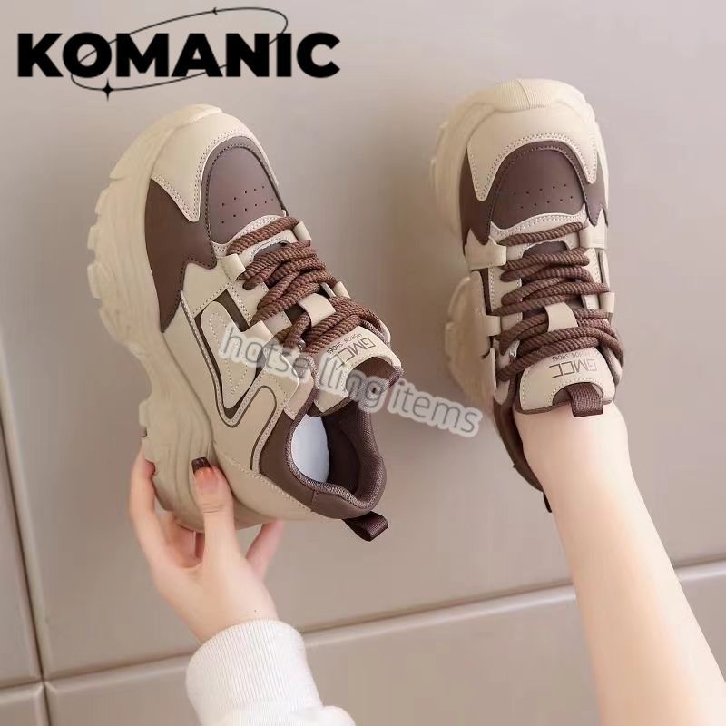 PLOVER zapatos de altura interior para padres e hijos primavera 2024 todo-compatible con suela gruesa explosiva de color de moda de zapatillas casuales