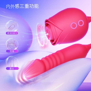 茉莉花振动舌舔伸缩震动跳蛋双头震动棒情趣用品跨境热卖成人用品