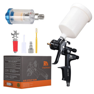 Rn-8900B Pneumatic Spray Gun Black Upper Pot Car Topcoat Spray Gun High Atomization Paint Spraying Tool 1.3mm