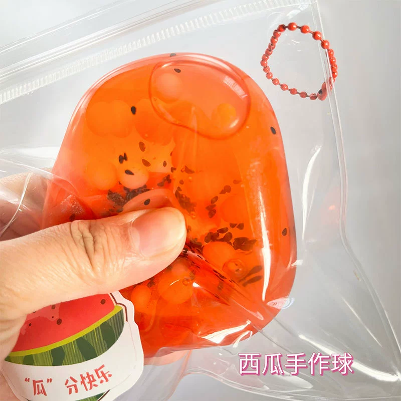 Игрушка DIY фруктовый слайм-шар, антистресс (клубника/киви/кукуруза), 8 см