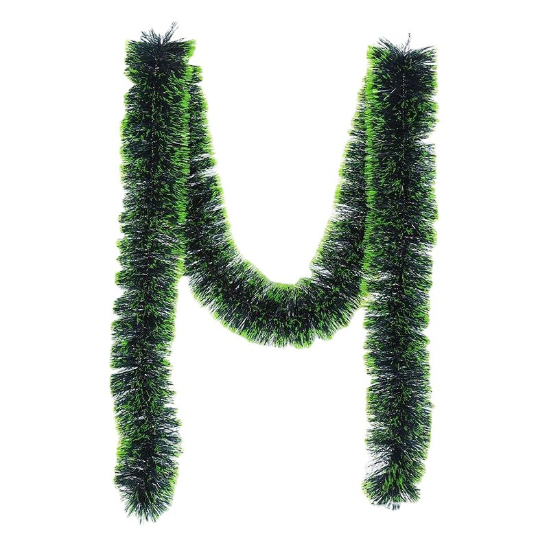 Frontera de Navidad borde blanco verde oscuro lana raya 9cm5 capa 2 M fiesta de vacaciones decoración de la boda raya del color Garland madder