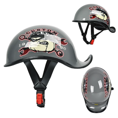 Motorcycle Safety Supplies — and Women, Retro Lightweight Cruising - bright-gray-big-dog-mhead-circumference-55-56cm