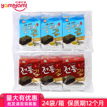韩国进口 七福屋牌橄榄油海苔 独立包装 大片即食零食批发15gTJ