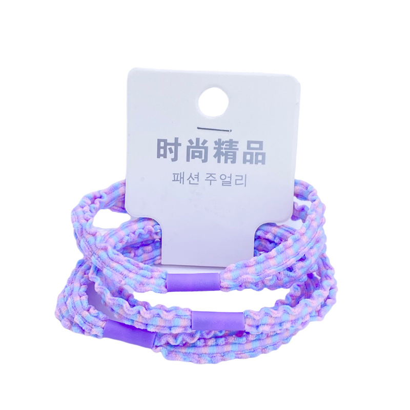 Estilo coreano accesorios para el cabello básico doble encaje renderizado trenza cuerda de pelo 3 Orden Tarjeta de tamaño de la barra de la cuerda del pelo banda de goma anillo de pelo