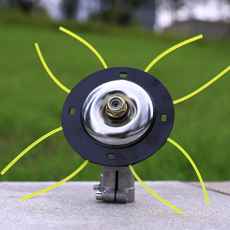 跨境供应小型锂电池割草机专用打草头铁盘打草头不惧石头打草绳款