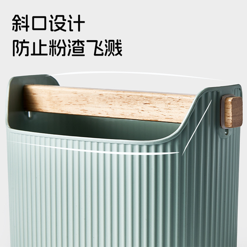 批發創意咖啡渣桶大容量加厚粉渣桶家用廢渣收納垃圾桶櫸木敲渣桶