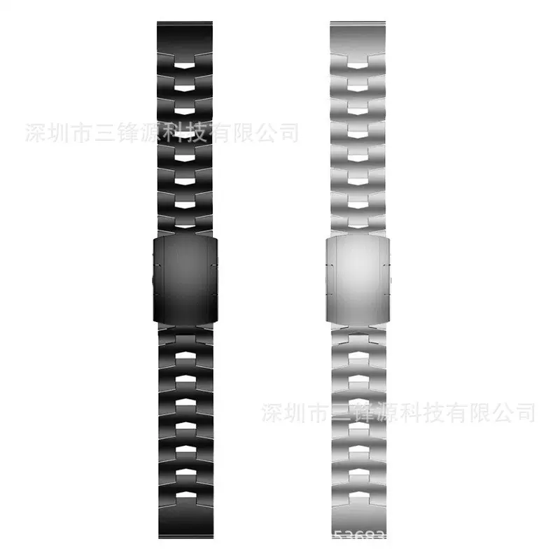 适用佳明 Garmin Fenix 6/6x Pro钛金属表带男金属佳明手表钛表带