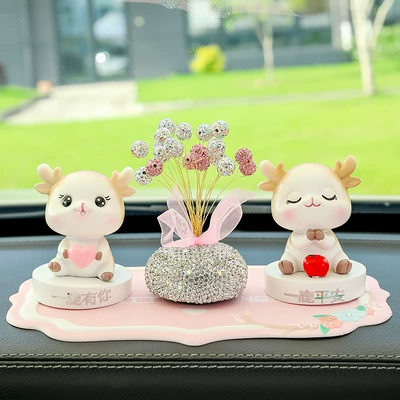 Car ornaments Car Decoration Supplies - ping-an-have-you-gymnolus-pink-flower-pad