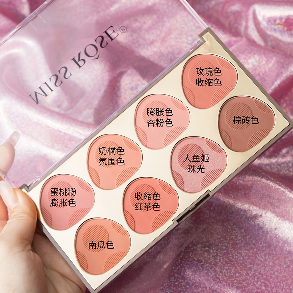 MISS ROSE8 color pearlescent matte natural lasting rouge blush plate domestic fight a lot of Tmall explosions wholesale
