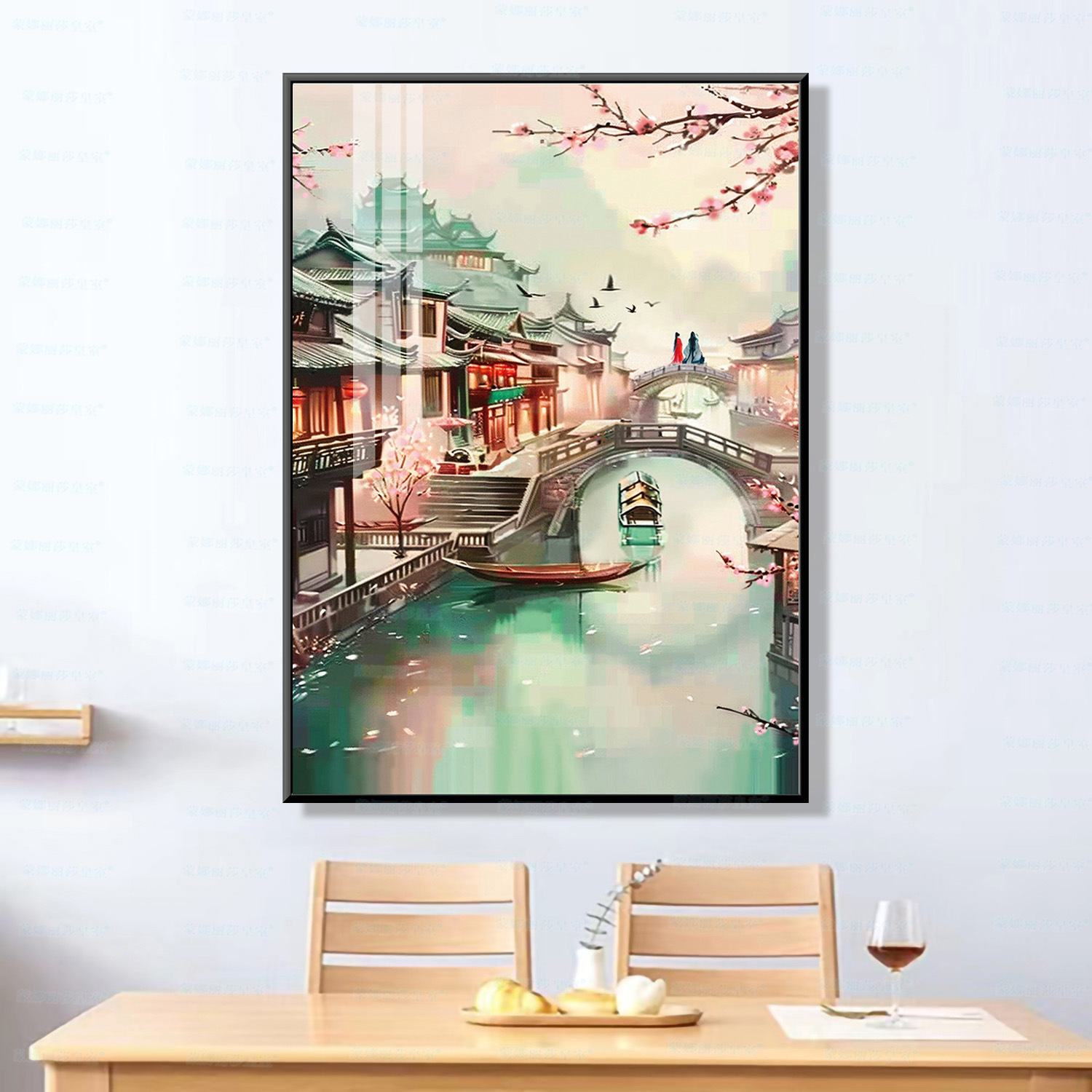 [Algodón importado] Mona Lisa Real bordado de cruz Dreamli Jiangnan versión mejorada de bordado de hilo artesanal en la sala de estar image 4