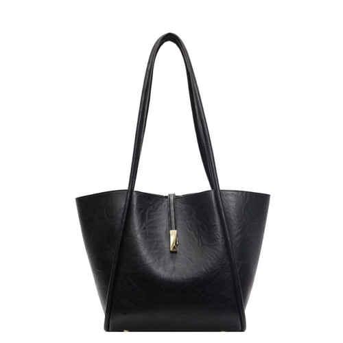 Textured bag, fashionable large-capacity crossbody bag, soft leather class commuter bag