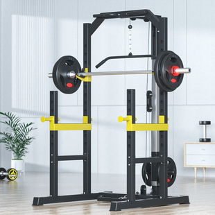 Home Fitness Equipment Multi-Functional Gantry Squat Rack Barbell Bench Press Rack High Pull-Down Pull-Up Training