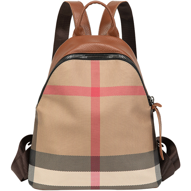 2024 estilo coreano nueva mochila moda casual retro rayas mochila versátil bolsa de viaje mochila de cercanías