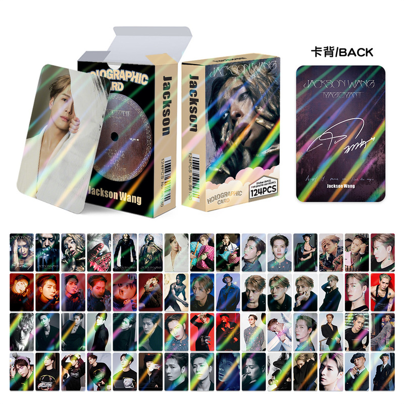 预售124张镭射卡王嘉尔闪卡MAGICMAN2专辑自印照片卡贴纸LOMO卡批|undefined