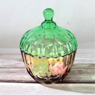 Crystal Glass Candy Jar Decorative Utensils with Lids Creative European Sugar Jar Sugar Jar Storage Jar Decoration Ornaments