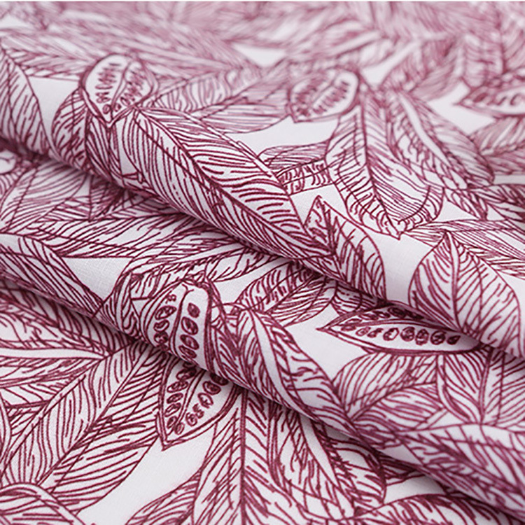 Nuevo estilo bajo hoja floral patrón digital 100% algodón tela impresa
