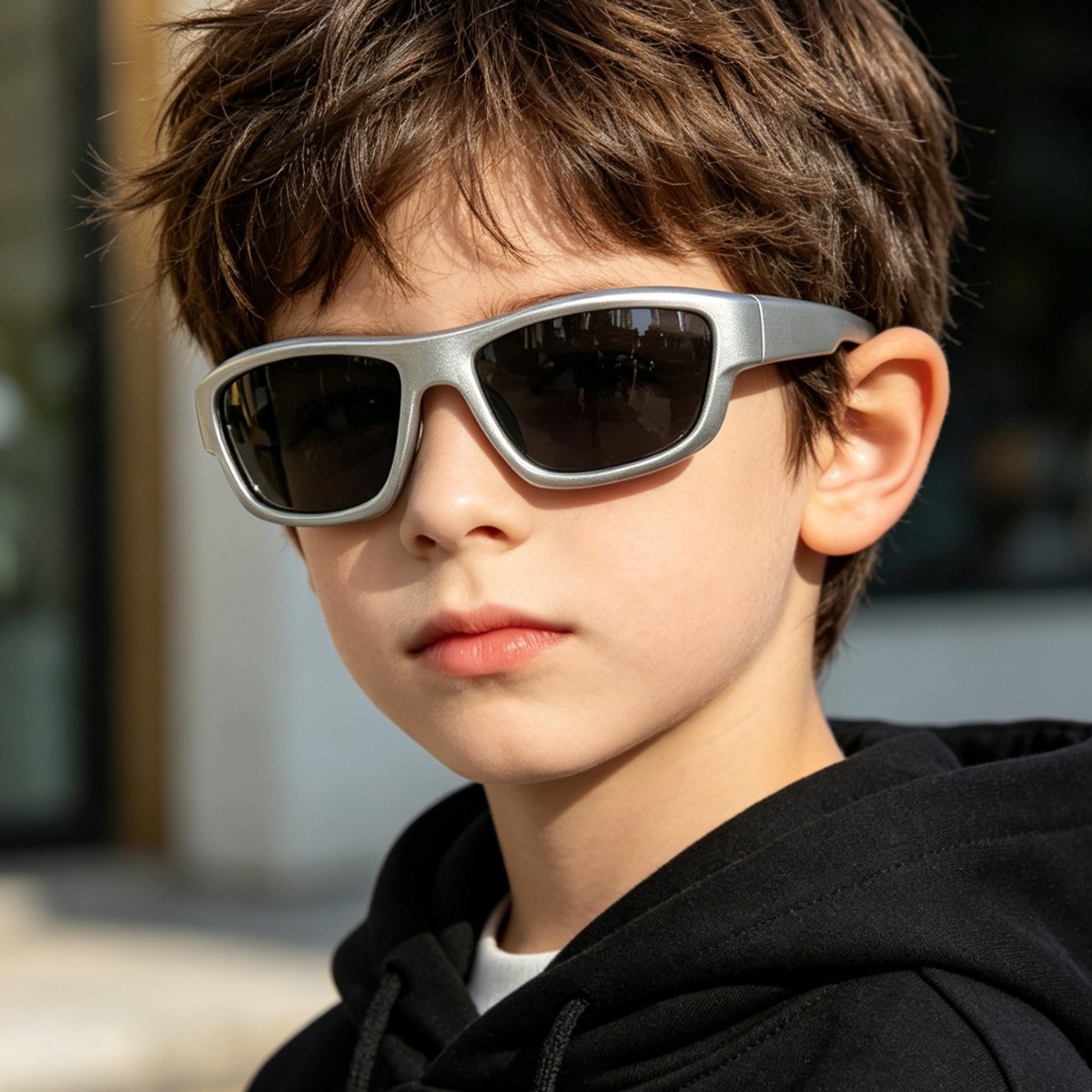 Gafas de Sol Infantiles Deportivas Retro Modernas Reno Trendy, Gafas de Sol Personalizadas Estilo Ins con Protección UV