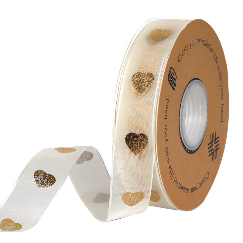 2,5 cm hilo de nieve dorado cinta pastel de embalaje para hornear cinta de embalaje flores embalaje de flejes de regalo cinta de bricolaje hecho a mano