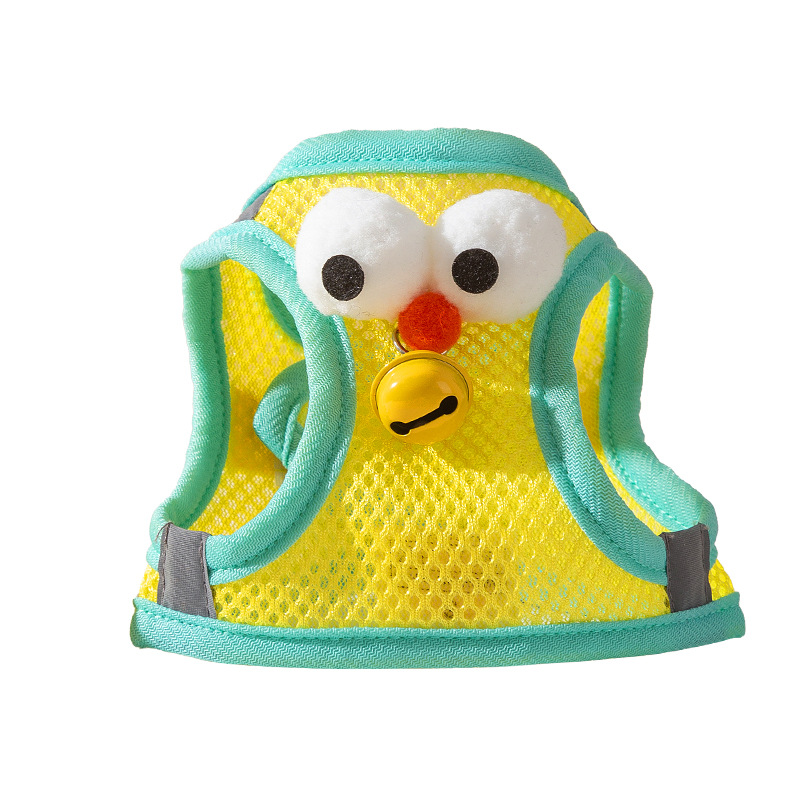 Cuatro estaciones para perros, accesorios tridimensionales divertidos y transpirables, ojos grandes, linda correa para mascotas, cuerda para pasear perros, cuerda para pasear gatos