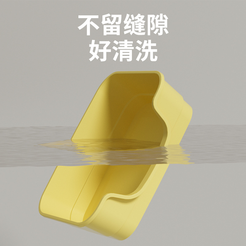 Baña de arena para gatos de tamaño super grande, bañera abierta semicerrada, inodoro antiodorante antiespiraciones para gatos, pala especial para gatos