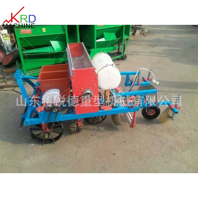 牵引手扶拖拉机花生播种机 半自动手扶花生播种机 联合作业播种机