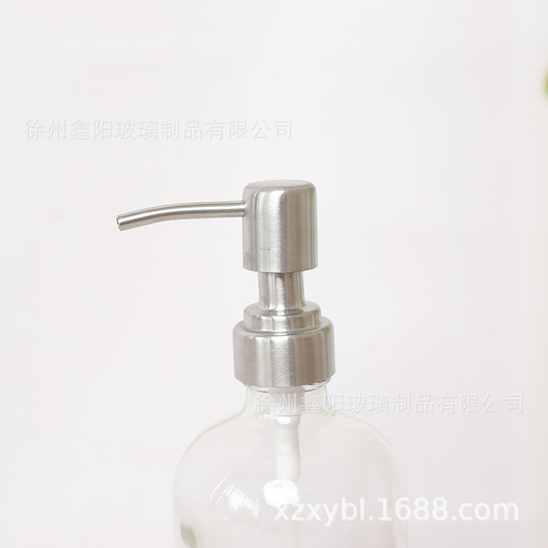 Dispensador de jabón de baño de 400 ml con rayas verticales, botella de repuesto para champú, gel de ducha, botella de vidrio para desinfectante de manos, botella vacía con cabezal de bomba