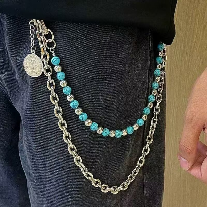 cleanfit金属c珍珠裤链男女y2k朋克嘻哈美式高街复古个性腰链配饰|undefined