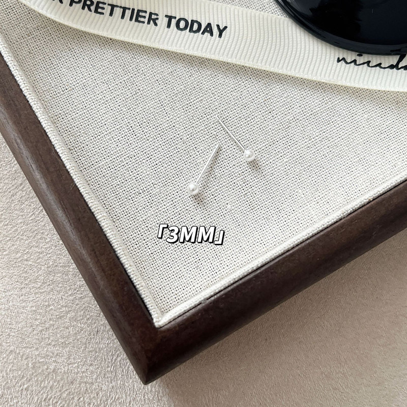 진주 귀걸이 3mm 한 쌍