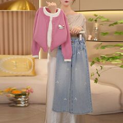 品質オリジナル大量現物女の子2025春新作ファッション偽二枚上着