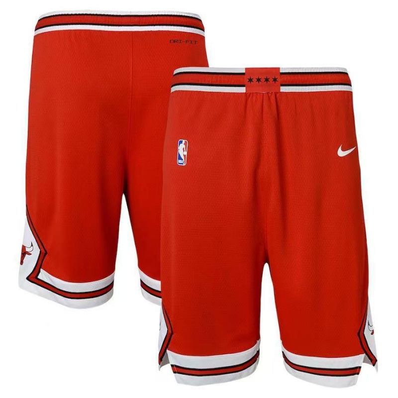 NBA Chicago Bulls black, white, and red No. 1 shorts Rose American style quick-dry sports basketball shorts for home and away games NBA Chicago Bulls black, white, and red No. 1 shorts Rose American style quick-dry sports basketball shorts for home and away games