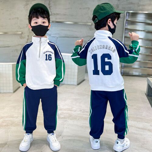 Children's clothing, spring and autumn boys' suits, autumn clothing, medium and large children's long-sleeved sweatshirts, casual pants, stylish children's sportswear two-piece sets