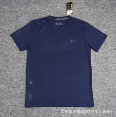 ヨーロッパとアメリカのクロスボーダーアイスシルク速乾性半袖Tシャツメンズルーズラウンドネックストレッチカジュアルトップアウトドアランニングフィットネスウェア