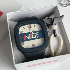 中考高考考試專用學生黨數字手錶男簡約氣質小黑表休閒ins韓版風