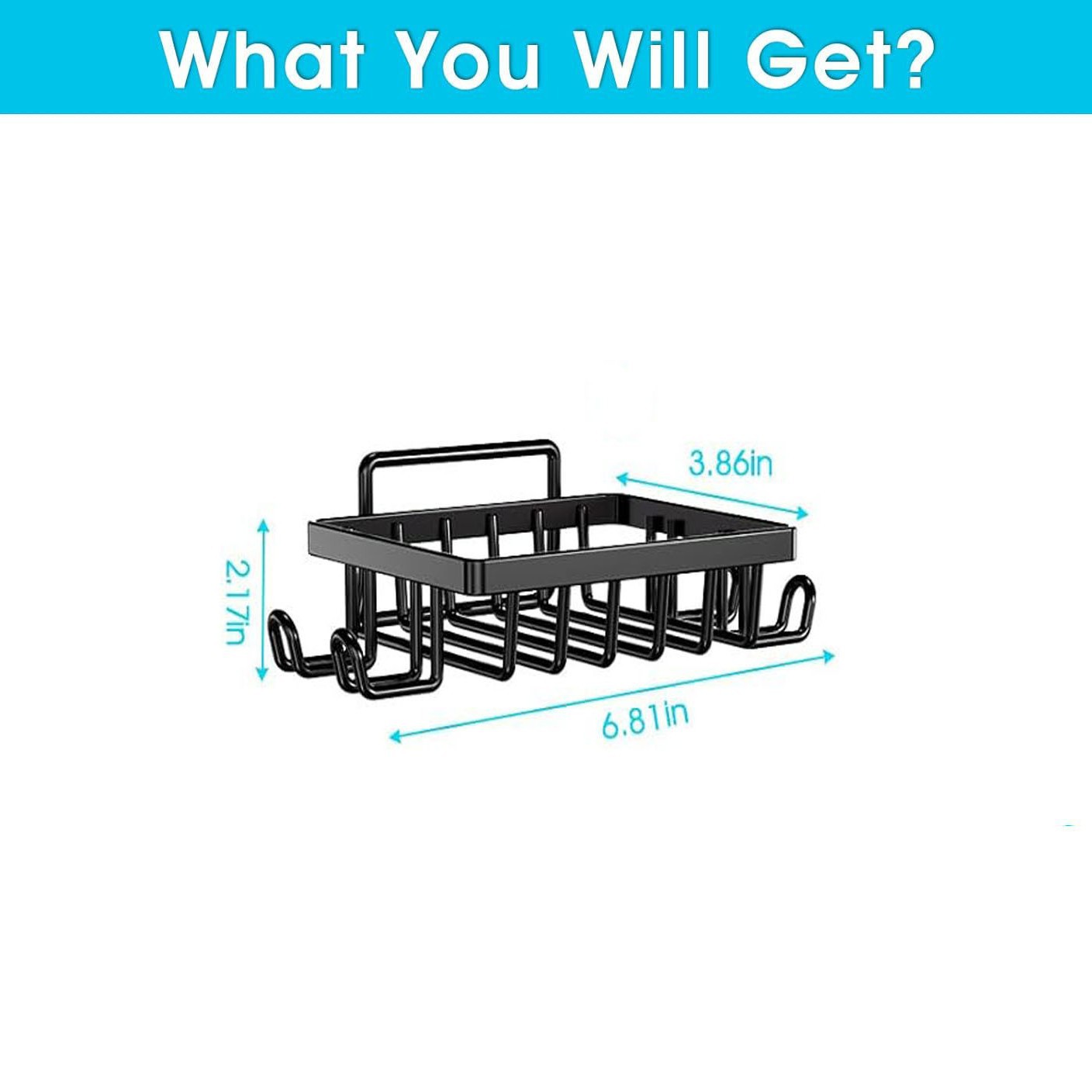 Amazon hierro baño rack ponche-libre aseo jabón rack Gel de ducha rack de almacenamiento rack de baño