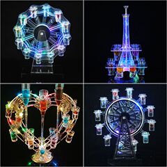 メーカー直販対外貿易充電式led発光カップバーktvパーティ商用弾丸カップ一口カップ酒棚